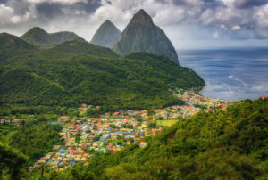 The Pitons in Saint Lucia