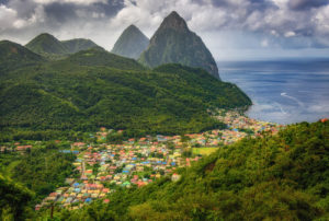 The Pitons in Saint Lucia